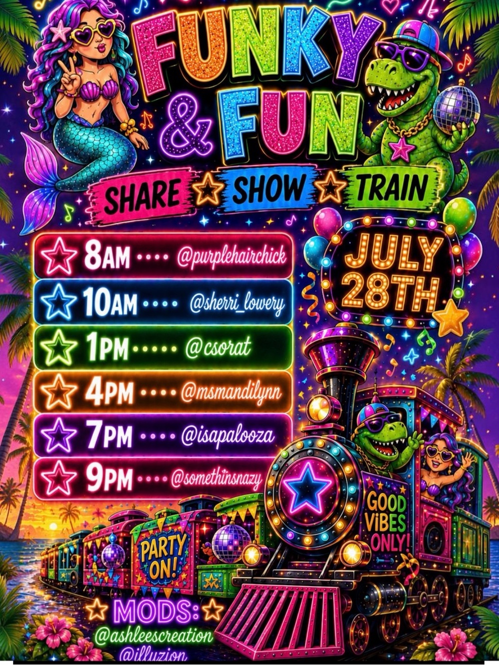 Funky & Fun Share Show Train Time!